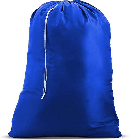 Nylon XL Laundry Bag - Locking Drawstring Closure, Machine Washable, These Large Bags Will Fit a Laundry Basket and Strong Enough to Carry up to Two Loads of Clothes (Royal Blue | 30" x 40")