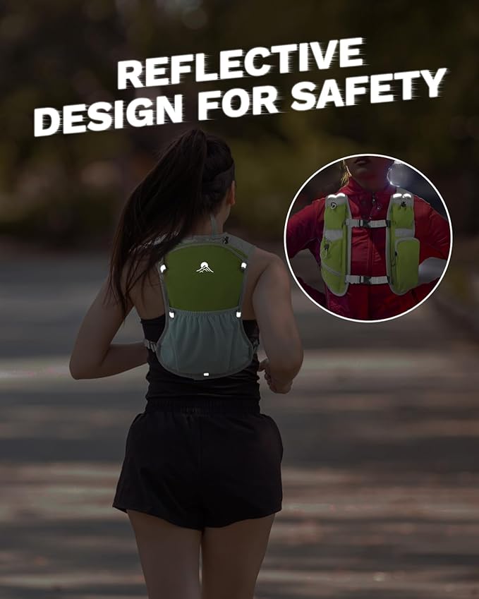 Running Vest for Women and Men, Hydration Running Backpack, Runners Vest, Hydration Vest, with Front Phone Holder, Adjustable Chest and Waist Strap