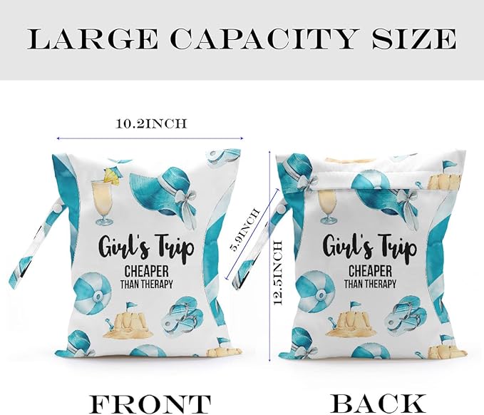 Wet Bag, Wet Dry Bag, Wet Bag for Swimsuit, Travel, Beach, Pool, Diapers, Dirty Yoga Gym Clothes, Toiletries, Makeup Bag, Waterproof Reusable Beach Bag Ocean Starfish Decor, 2 Pcs Set.