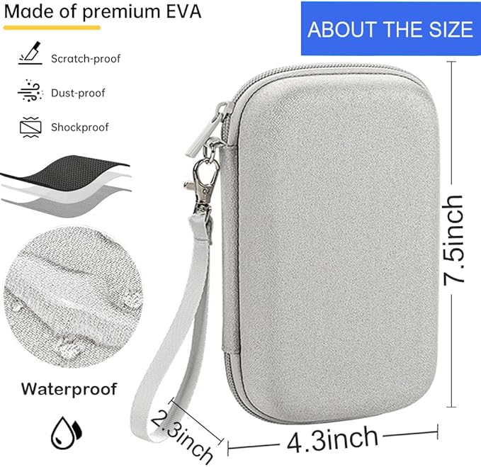 Hard Electronic Organizer Travel Case, Waterproof Shockproof Hard EVA Carrying Case for Power Bank,Chargers,Cable, Cord, Mouse, External Hard Drive Case Electronics Accessories Organizer Bag