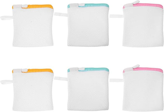 ibasenice 6pcs Laundry Bag for Delicate - Mesh Laundry Wash Bag - Zippered Small Net 5.50X4.72" For Washing Machine Clothes Socks And Intimates