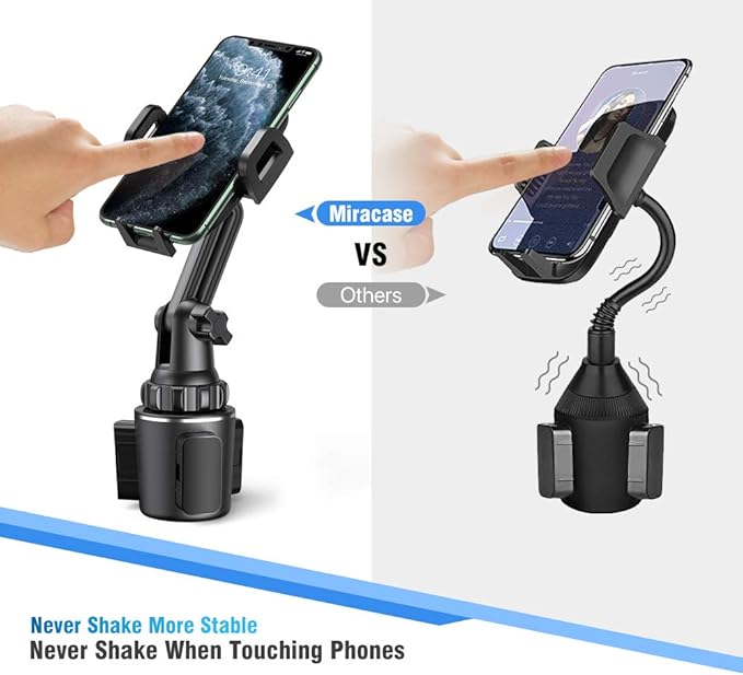 Miracase Cup Holder Phone Mount for Car, Universal Phone Holders for Your Car, Long Neck Adjustable Car Cup Cell Phone Mount for iPhone Samsung Google and All 4.0-7.0 inches Smartphones