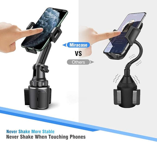 Miracase Cup Holder Phone Mount for Car, Universal Phone Holders for Your Car, Long Neck Adjustable Car Cup Cell Phone Mount for iPhone Samsung Google and All 4.0-7.0 inches Smartphones