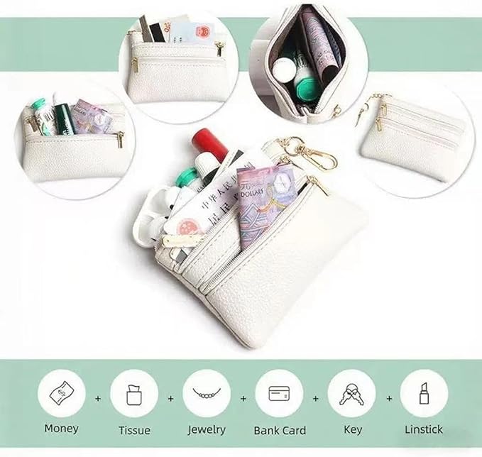 Crossbody Body Phone Holder for Women, New Phone Strap with Zippered Pouch, Adjustable Crossbody Strap (Flower white)