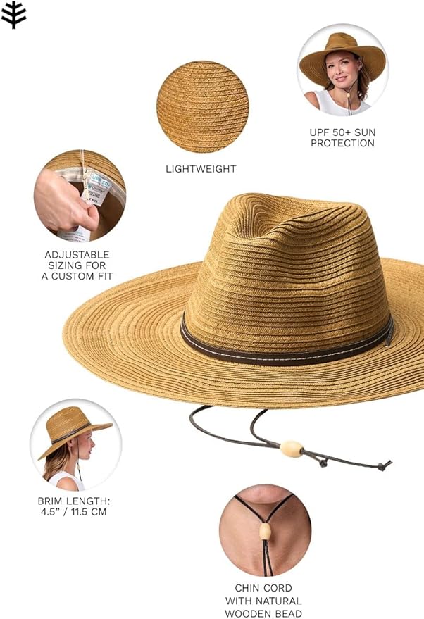 Women's Sun Hat with Chin Cord - UPF 50+ Sun Protection - Tempe