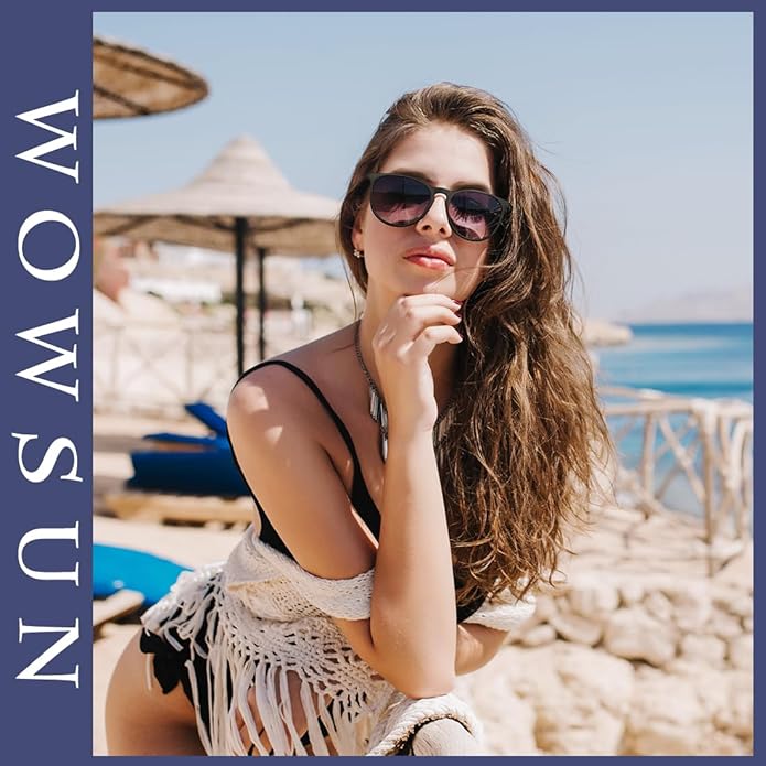 Retro sunglasses womens 2024 trendy round classic glasses