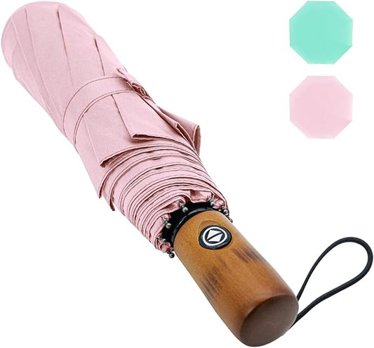 Automatic Umbrella Windproof Lightweight Strong Compact UV Protection Rain Travel Umbrellas Collapsible Backpack Umbrella Suit For Adult