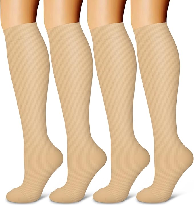 Laite Hebe 4 Pairs-Compression Socks for Women&Men Circulation-Best Support for Nurses,Running,Athletic