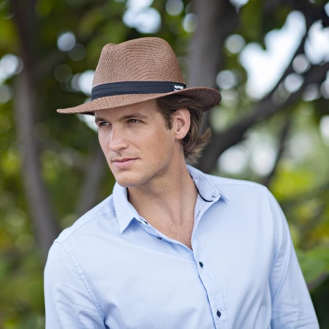 Matte Toyo Ribbon Safari Sun Hat - 2 1/2" Brim, UPF (SPF) 50+ UVA/UVB Sun Protection