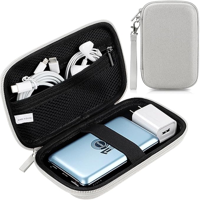 Hard Electronic Organizer Travel Case, Waterproof Shockproof Hard EVA Carrying Case for Power Bank,Chargers,Cable, Cord, Mouse, External Hard Drive Case Electronics Accessories Organizer Bag
