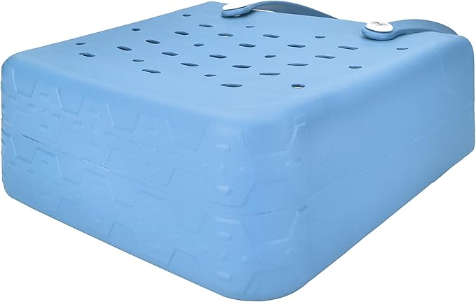 2-Piece Tote Bag Set, Waterproof Rubber Beach Bag with Summer Pattern, Medium & Large Handbag for Pool, Beach, Boat