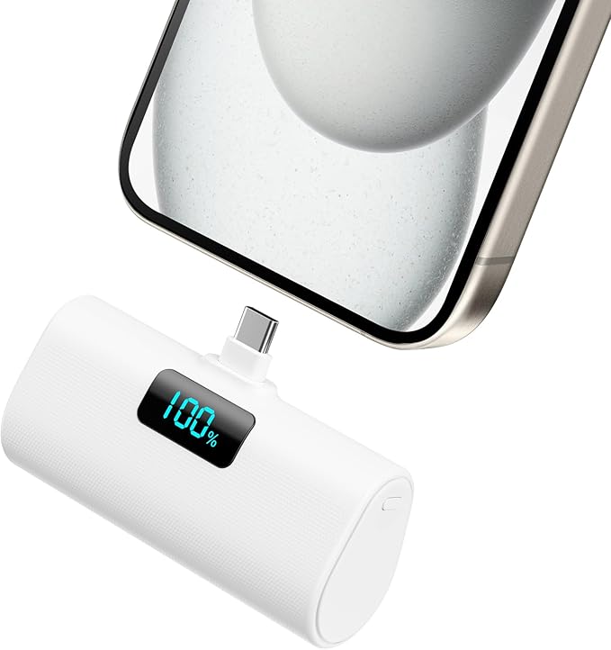 Mini Portable Charger for iPhone 17/16,Upgraded 5500mAh PD USB C Power Bank,Travel Essentials Pocket Phone Charger Battery Pack for iPhone 17/17 Pro Max/16/16 Pro/15 Series,Samsung Galaxy Android etc