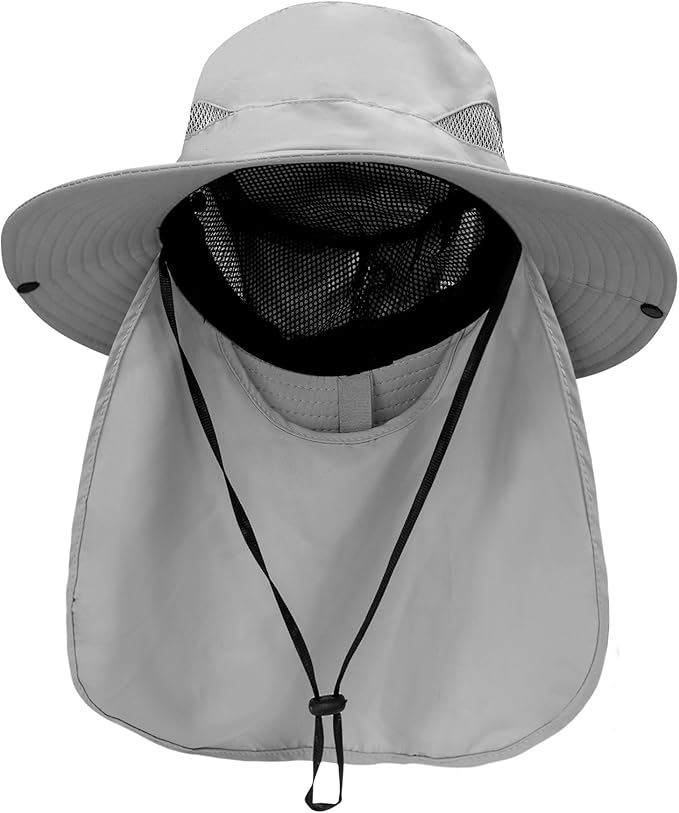 PFFY Sun Bucket Hats for Men Women 3” Wide Brim UPF 50+ Fishing & Beach Hat