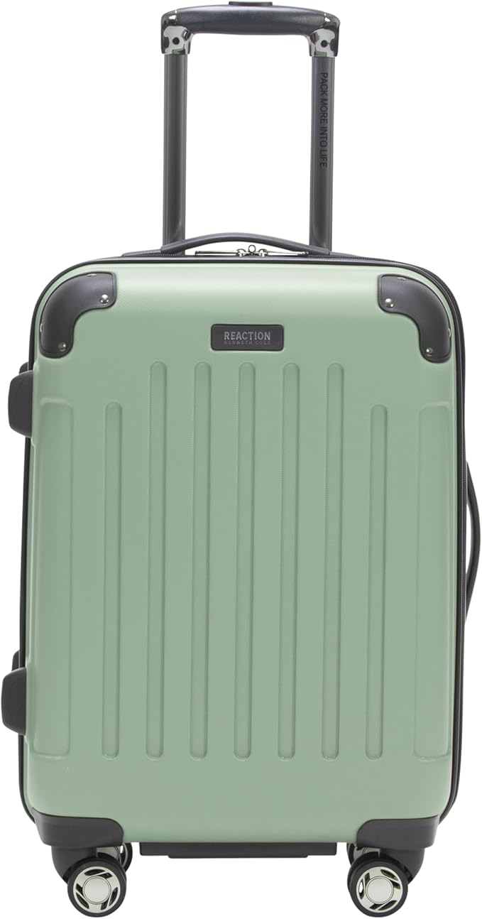 Kenneth Cole REACTION Renegade Luggage Expandable 8-Wheel Spinner Lightweight Hardside Suitcase, Seafoam, 20-Inch Carry On