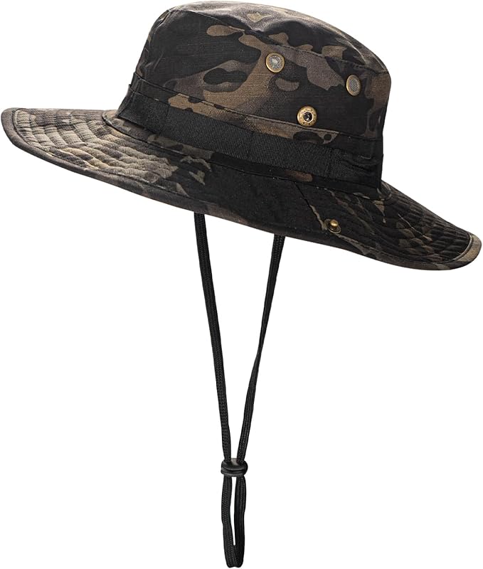 Sun Hats for Men Women Boonie Hat UPF 50+ Bucket Hat Wide Brim UV Protection Fishing Hiking Safari Outdoor Hats
