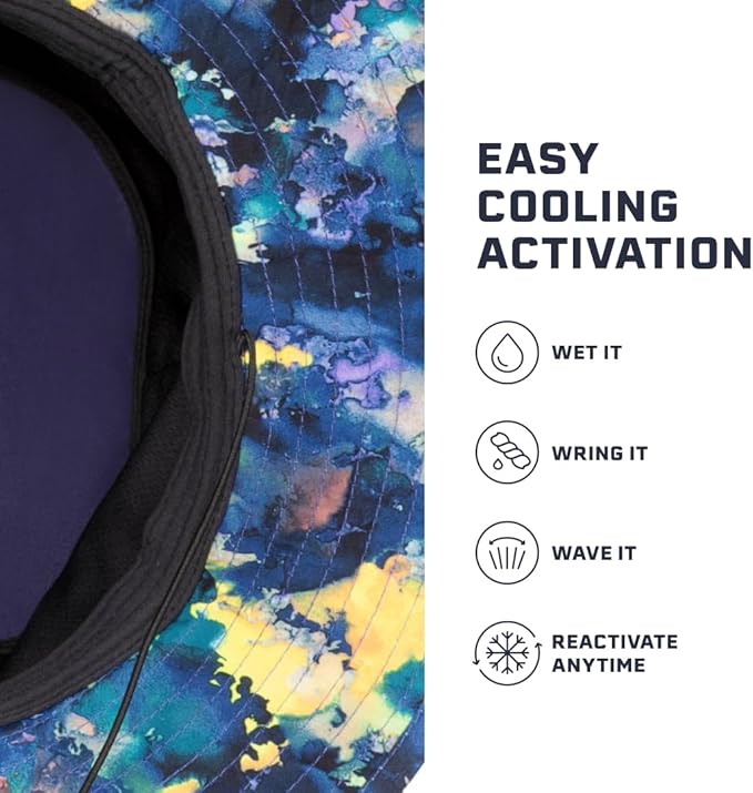 MISSION Cooling Bucket Hat - Unisex Wide-Brim Hat for Men & Women - Lightweight, Foldable & Durable - Cools Up to 2 Hours