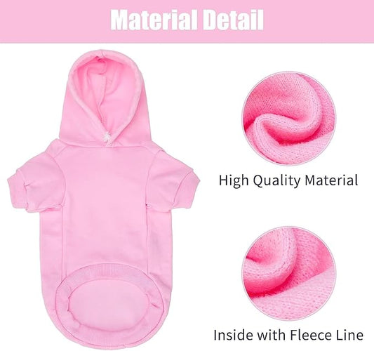 BINGPET Security Dog Hoodies Puppy Sweater Cold Weather Dog Coats Soft Brushed Fleece Pet Clothes Hooded Sweatshirt for Dog Cat