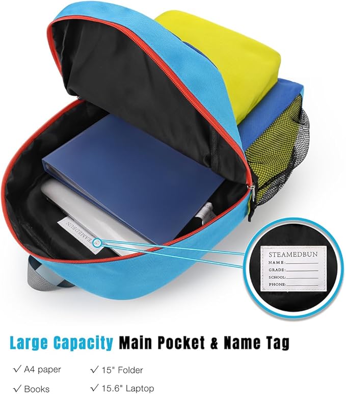STEAMEDBUN Kids Backpack for Boys 5-9,Boys Backpack for Elementary School Bag