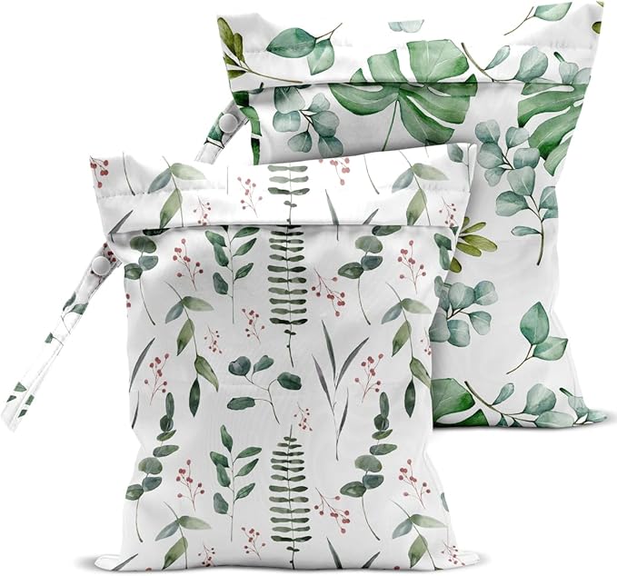 2 Pcs Wet Bag, Wet Dry Bag, Wet Bag for Swimsuit, Travel, Beach, Pool, Diapers, Dirty Yoga Gym Clothes, Toiletries, Makeup Bag, Cheetah Leopard Print Leopard Lover Gift for Birthday.