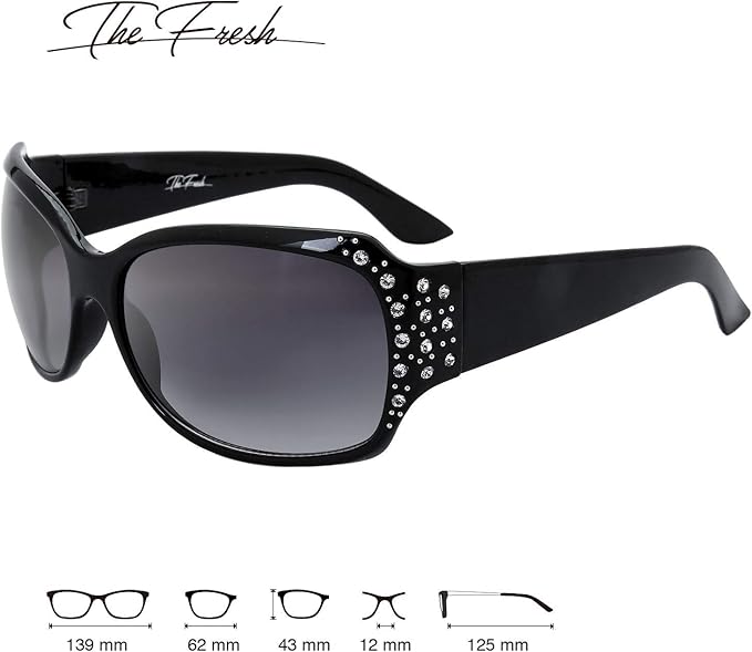 The Fresh Trendy Classic Women Hot Fashion Rhinestones Sunglasses with Gift Box