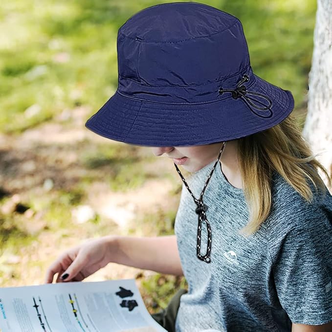 Waterproof Bucket Hat for Women and Men - UV Protection Beach Sun Hat Fishing Safari Boonie Hat Rain Hat Adjustable Packable
