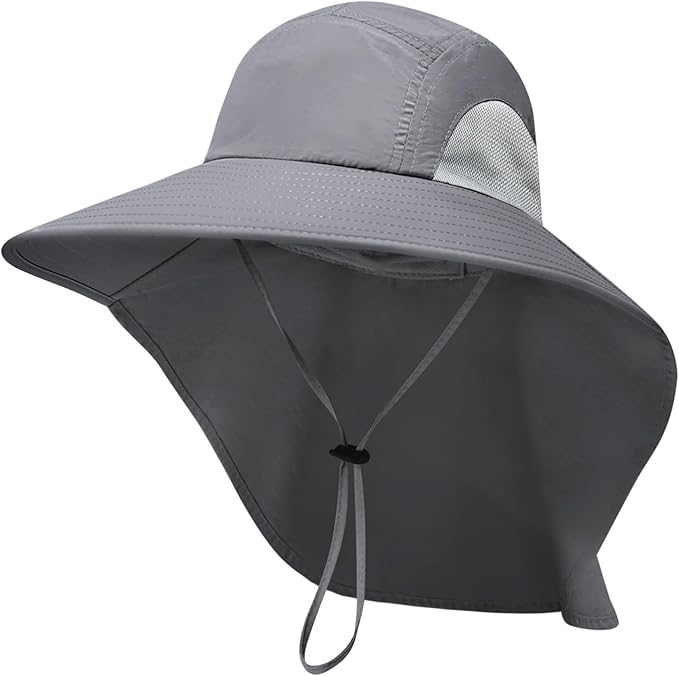 PFFY Sun Bucket Hats for Men Women 3” Wide Brim UPF 50+ Fishing & Beach Hat