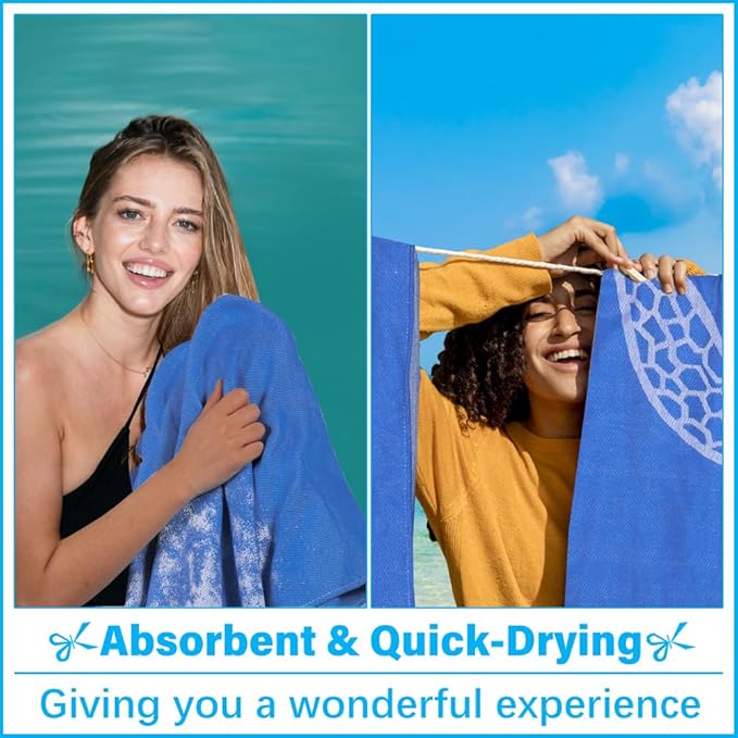 Thin Turkish Beach Towel Lightweight Soft Cotton Extra Large XL Oversized Sand Free Sandproof Absorbent Quick Dry Towels Cloud Bath Pool Travel Compact Essentials Accessories for Adult Gifts
