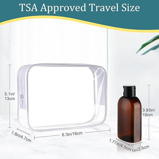 Cosywell Travel Shampoo Bottles 4pcs 3.4oz TSA Approved for Toiletries - Leak Proof Empty Lotion Containers With Flip Cap - Small Plastic Squeeze Bottles