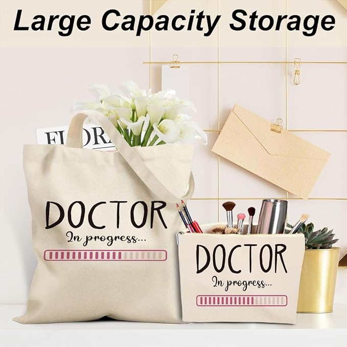 Writer Sewing Doctor Seam Principa Cosmetic Makeup Bag Beach Canvas Tote Bag for Women Girls Christmas Birthday