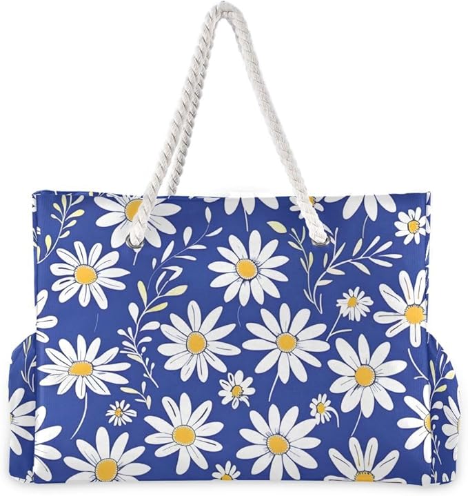 senya Large Beach Shoulder Bags Canvas Tote Water Resistant for Gym Travel Daily