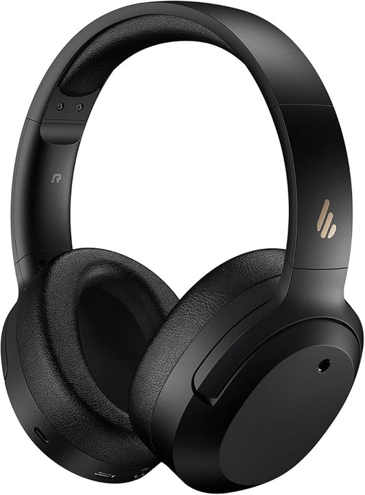 Edifier W820NB Hybrid Active Noise Cancelling Headphones - Hi-Res Audio - 49H Playtime - Wireless Over Ear Bluetooth Headphones for Phone-Call - Black