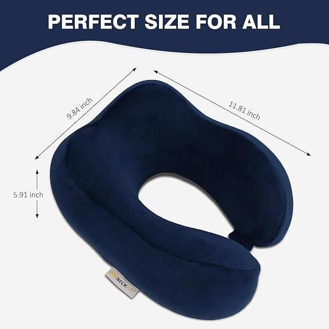 Hump Ultra-Soft Travel Pillow, High-end Memory Foam Neck Pillow, Double Support for Neck, Head and Chin, 360° Ergonomic Design Full Neck wrap Pillow, Suitable for Office, Airplane and car