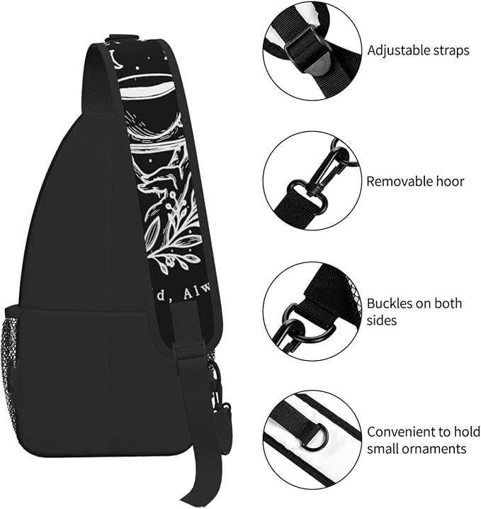 Velaris The City Of Starlight - The Night Court Fantasy Aesthetic Crossbody Bag Trendy Sling Bag Bakpack Casual Chest Bags Daypack For Hiking Walking Travel Running(2)