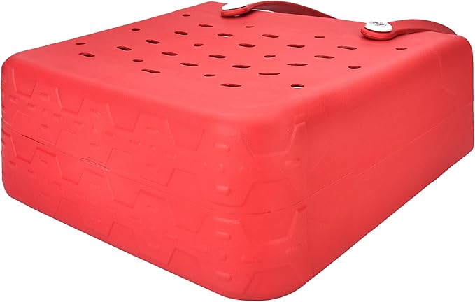 2-Piece Tote Bag Set, Waterproof Rubber Beach Bag with Summer Pattern, Medium & Large Handbag for Pool, Beach, Boat