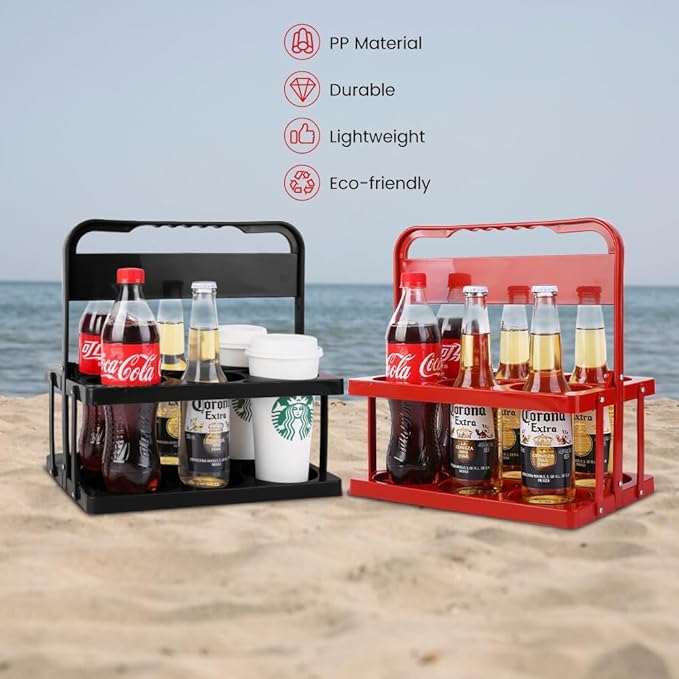 musbus Portable Drink Carrier Suitable for Food Delivery Drivers Accessories, Reusable Cup Holder Carrier with Handle,Perfect for Plastic Drink Holder take Out Cup Carriers for delivery