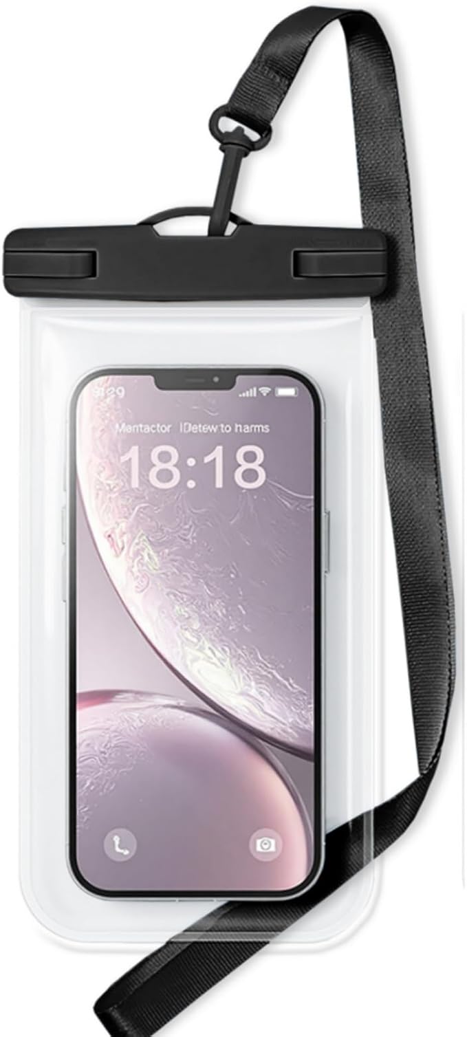 1/2 Pack Waterproof Phone Pouch Compatible with iPhone 17/16/15/14/13/12 Pro Max & Galaxy S24+/S23 7in Waterproof Phone Case,IPX8 Beach Travel Must Haves,Beach Essential Dry Bag, Black, 1 Pack