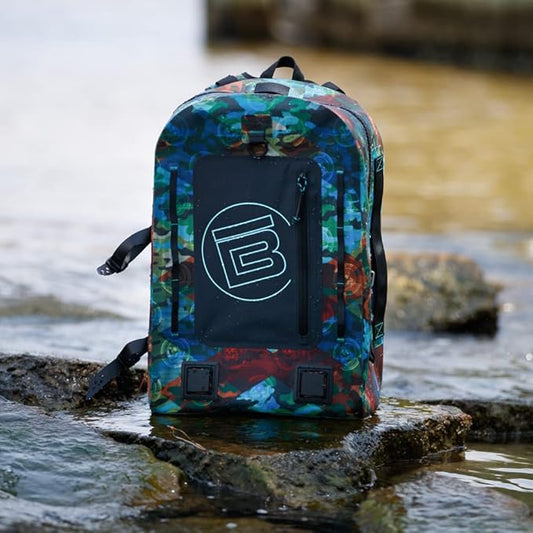 BOTE Highwater Backpack Waterproof Outdoor Zipper Dry Bag 28 Liter Capacity Molle Straps Fully Submersible Watersports Kayaking Fishing Hunting Boating