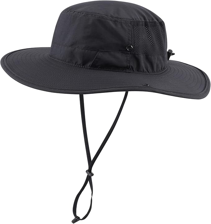 Connectyle Men's Sun Hat UPF 50+ Wide Brim Bucket Hats for Fishing Hiking Gardening Adjustable Boonie Hat Outdoor Safari Hats