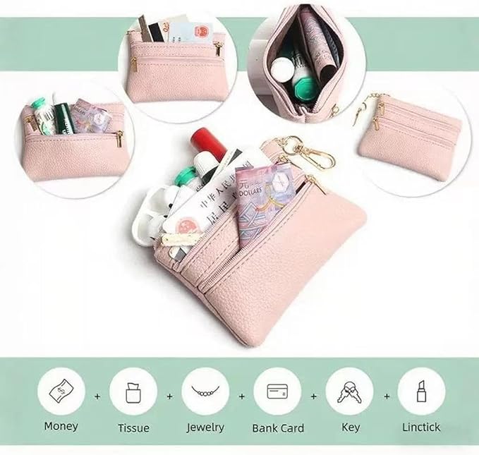 Crossbody Body Phone Holder for Women, New Phone Strap with Zippered Pouch, Adjustable Crossbody Strap (Pink)