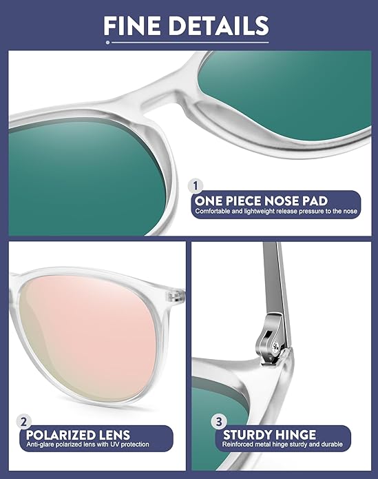 Retro sunglasses womens 2024 trendy round classic glasses