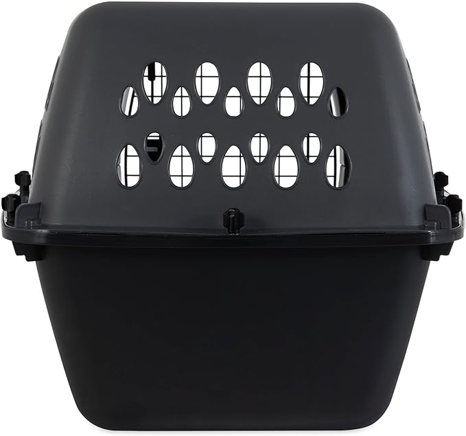 Petmate Pet Porter Dog Kennel 24", Dark Gray & Black, for Pets 15-20lbs, Made in USA