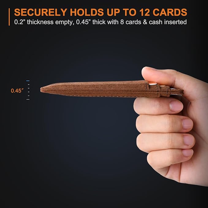 Buffway Slim Minimalist Front Pocket RFID Blocking Leather Wallets for Men and Women - At Sahara Coffee