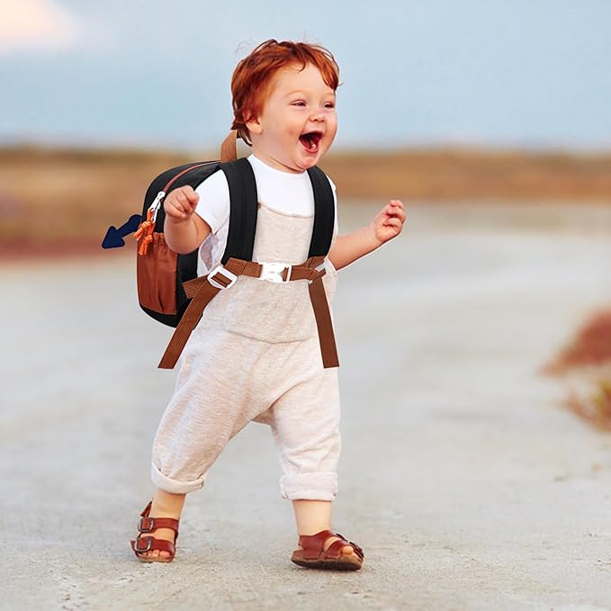 Accmor Toddler Leash Backpack, Children Safety Walking Harness Cute Excavator Bag with Anti Lost Wrist Link, Kids Travel Essential Mini Rucksack Back Pack with Strap Tether for Baby Boys
