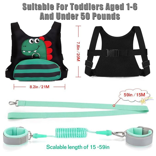 Toddler Leash for Kids-Baby Child Harness with Anti Lost Wrist Link for Boys/Girls