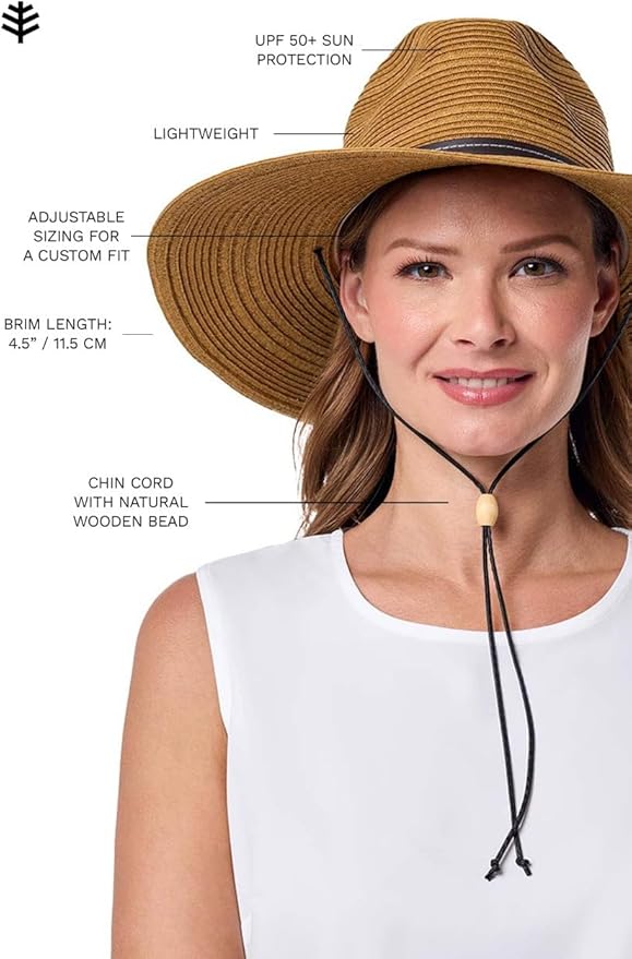 Women's Sun Hat with Chin Cord - UPF 50+ Sun Protection - Tempe