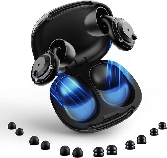 Adjustable Noise Cancelling Earplugs - 3 Modes Noise Reduction Ear Plugs (17-35dB) for Sleeping, Snoring, Travel & Concerts | 7 Pairs Silicone Tips (XS/S/M/L) | Magnetic Carry Case | Black