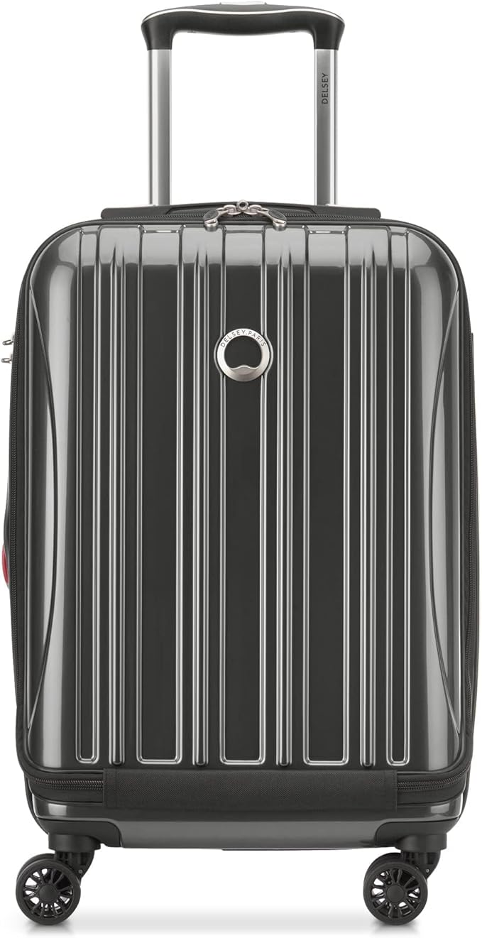 DELSEY PARIS Helium Aero Hardside Expandable Luggage with Spinner Wheels, Brushed Charcoal, Carry-On 19 Inch