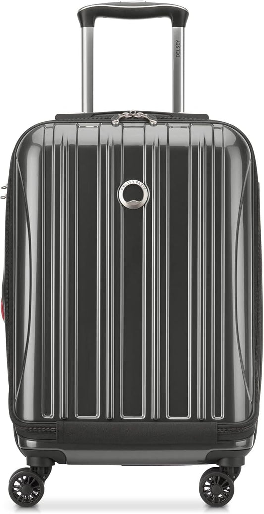 DELSEY PARIS Helium Aero Hardside Expandable Luggage with Spinner Wheels, Brushed Charcoal, Carry-On 19 Inch
