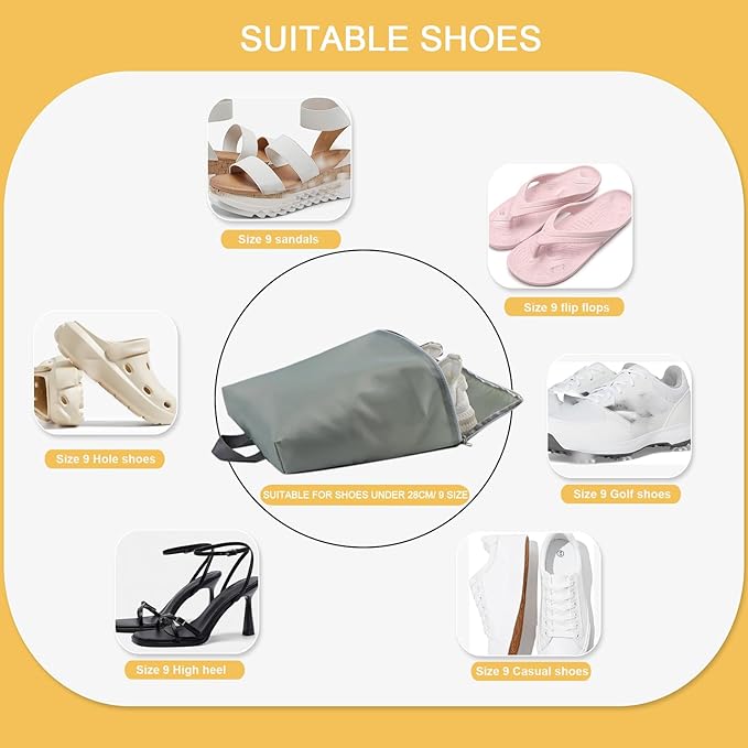 Shoe Bags for Travel Storage Bag Organizer Bags Travel Accessories Must Haves Shoe Organizer Packing Cubes Beach Swim bag Daily Use Storage Travel Essentials Women Men Grey green