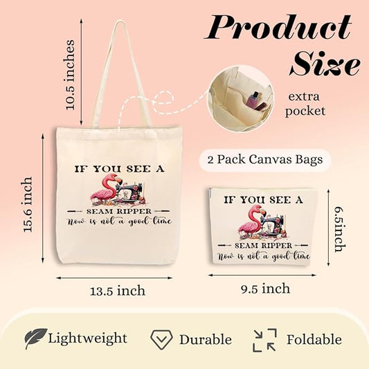 Writer Sewing Doctor Seam Principa Cosmetic Makeup Bag Beach Canvas Tote Bag for Women Girls Christmas Birthday